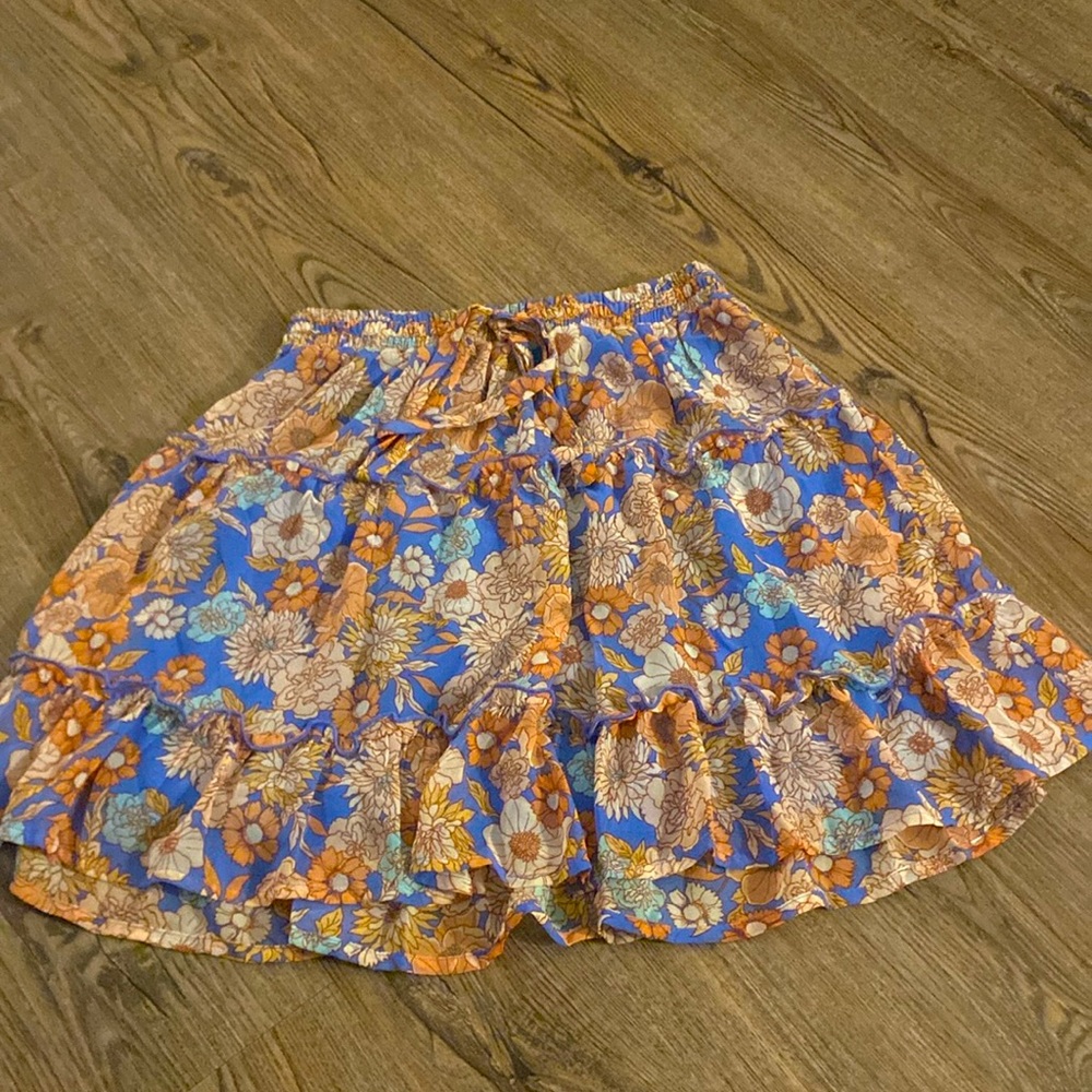 Short flowy flower skirt